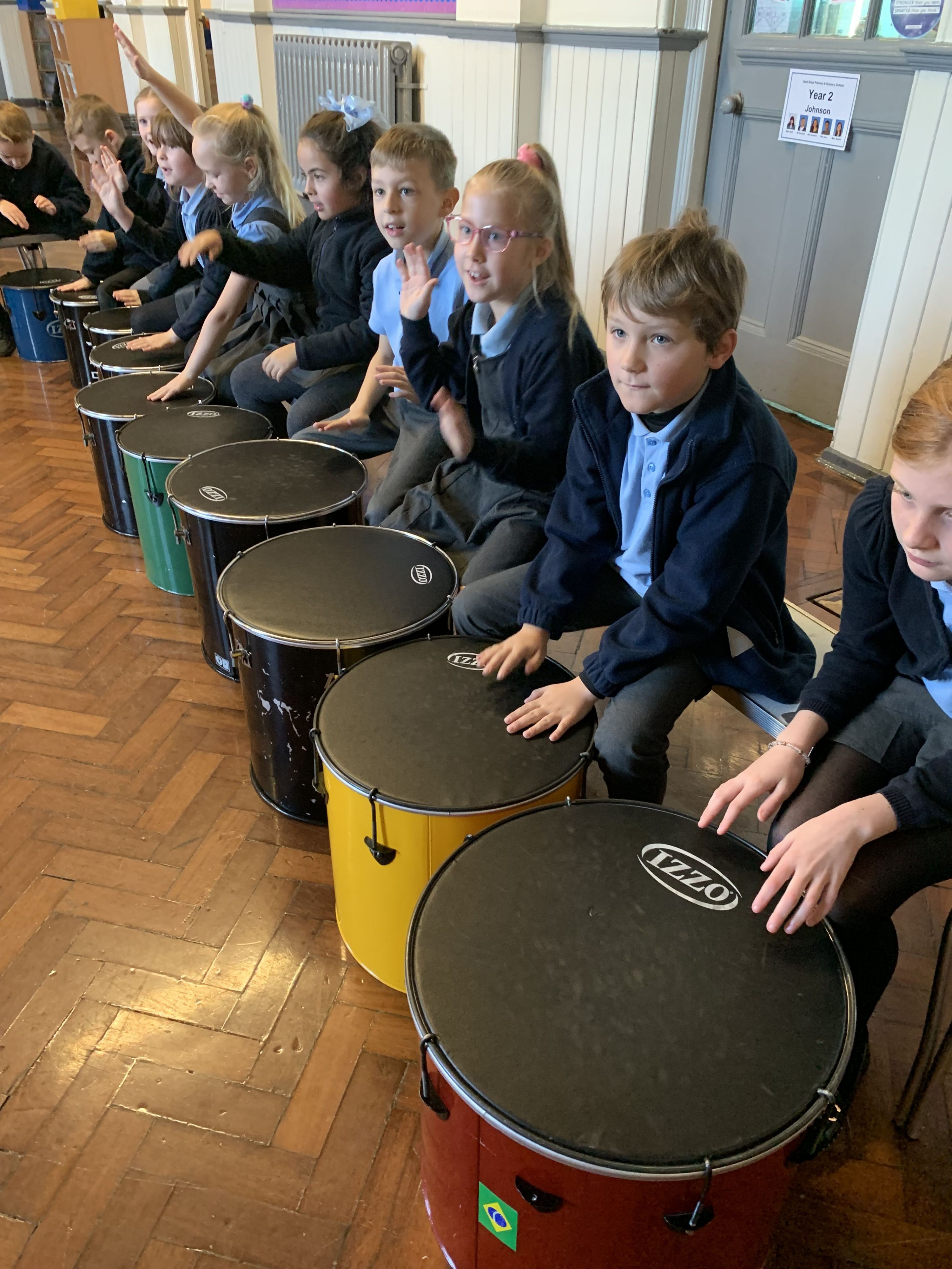 Children playing musical instruments