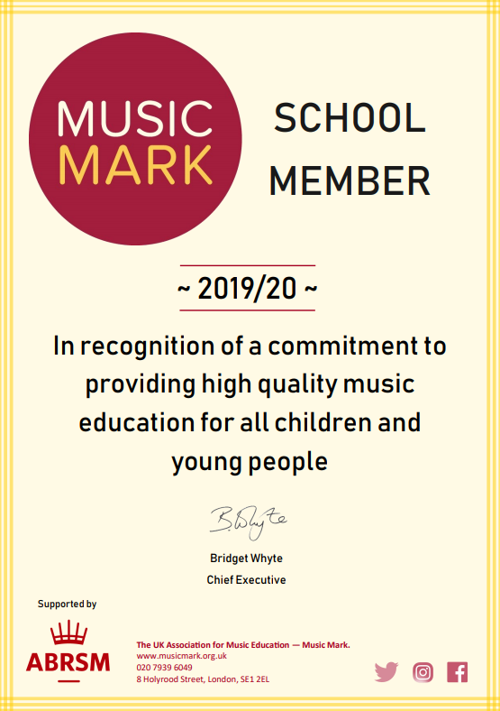 School member certificate 2019 -20 